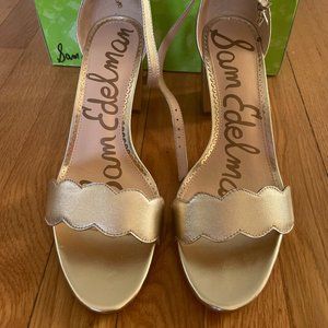 Sam Edelman Odila Heels Gold Size 9.5